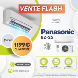 Vente flash, offre promotionelle sur climatisation panasonic sur Fréjus Saint raphaël et le pays de Fayence